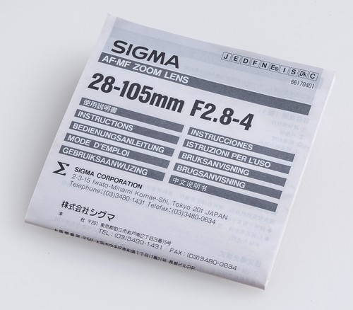 Manuale istruzioni sigma - manuale, d'istruzioni