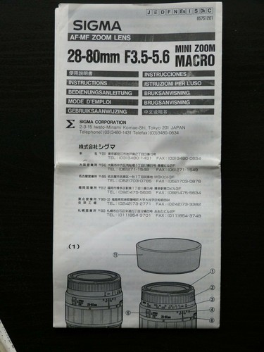 Sigma mini zoom - mf,